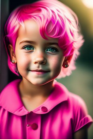 WonderPix: Uma encantadora donzela irradia encanto com sua vestimenta cor-de-rosa