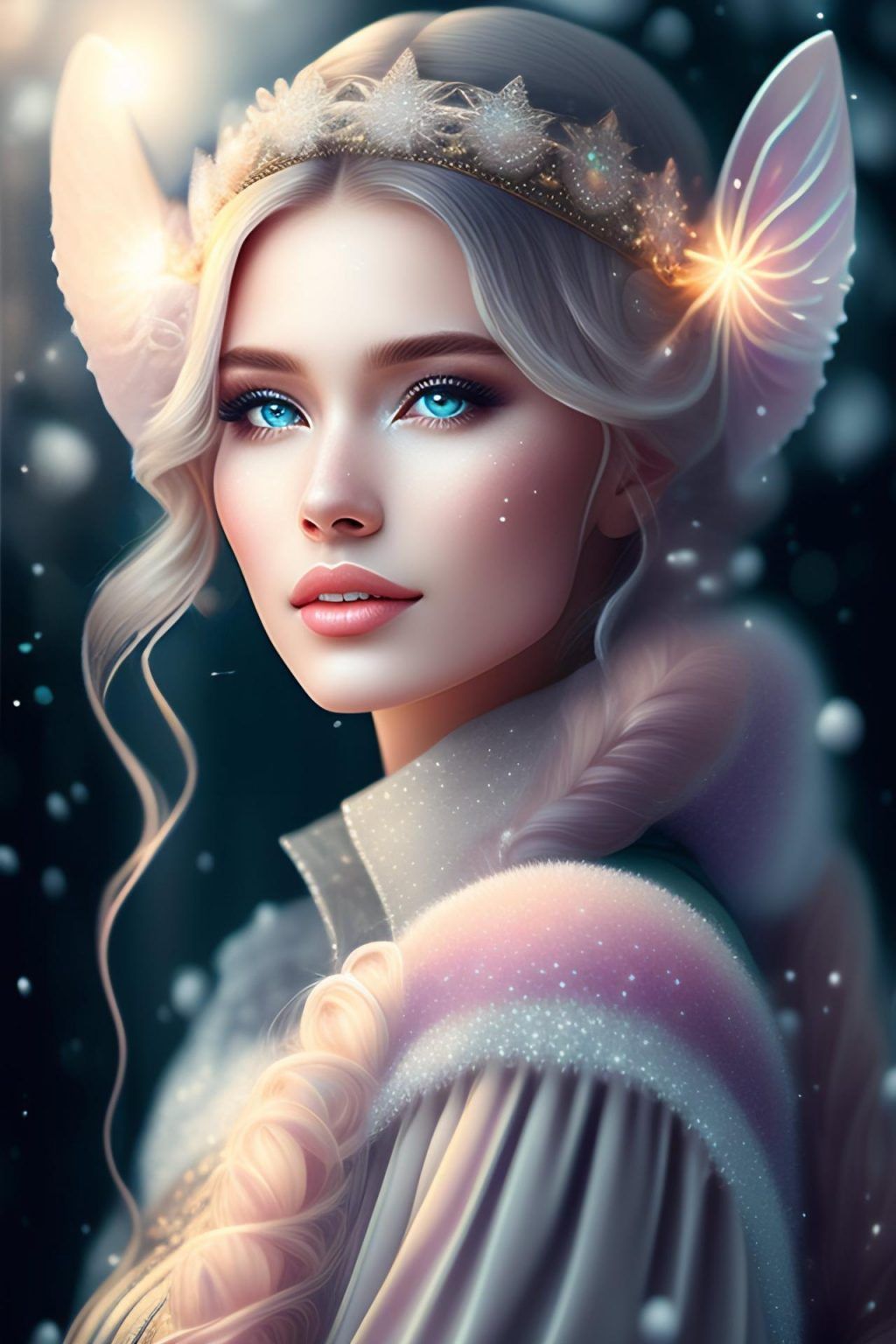 WonderPix: A Delightful Snow Princess Dances in Wonder