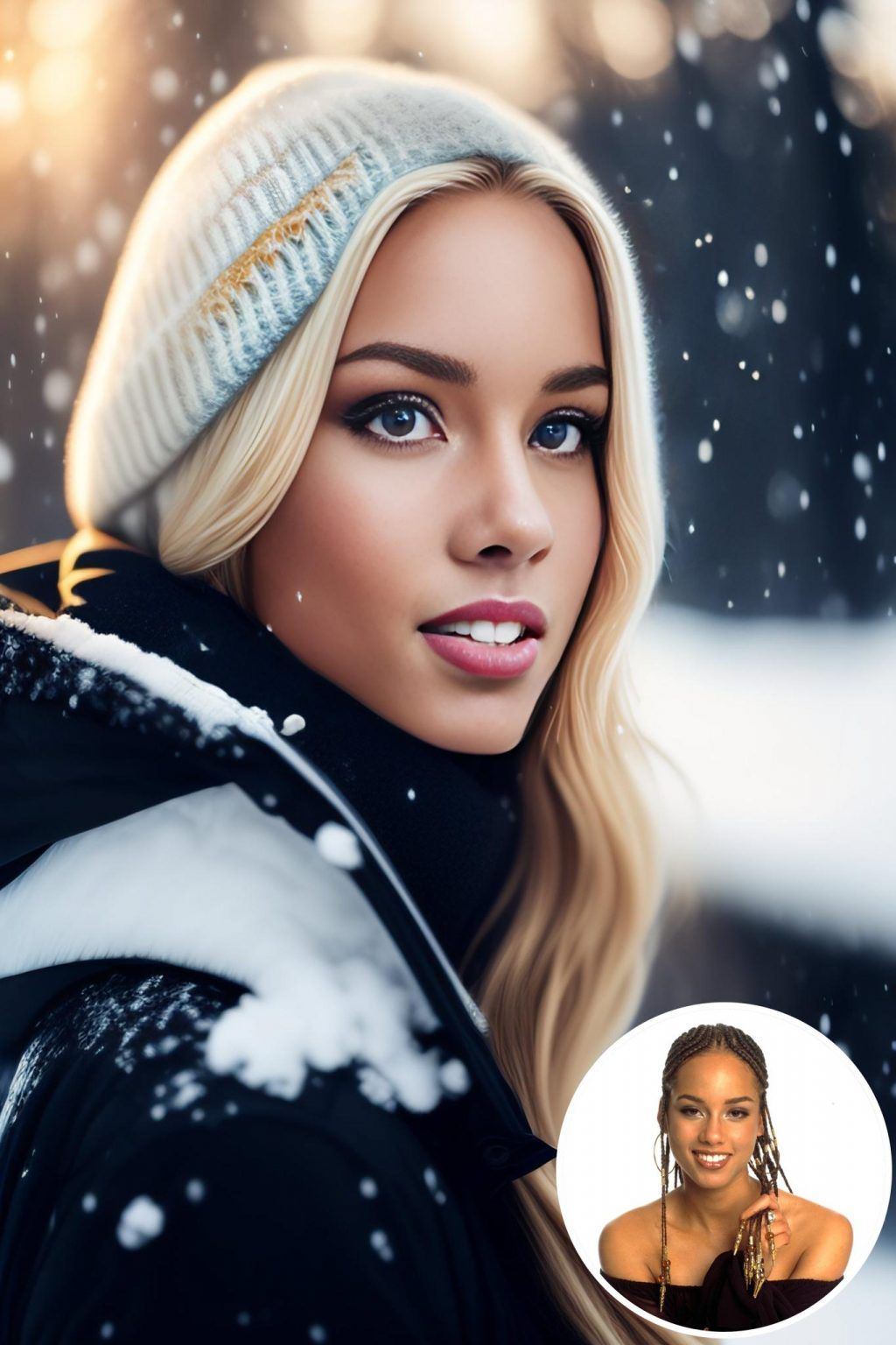 WonderPix: O sonho de inverno da loira linda | Sample: Alicia Keys