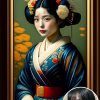 WonderPix: Una elegante geisha encanta con un kimono floral | Sample: 蔡秀彬