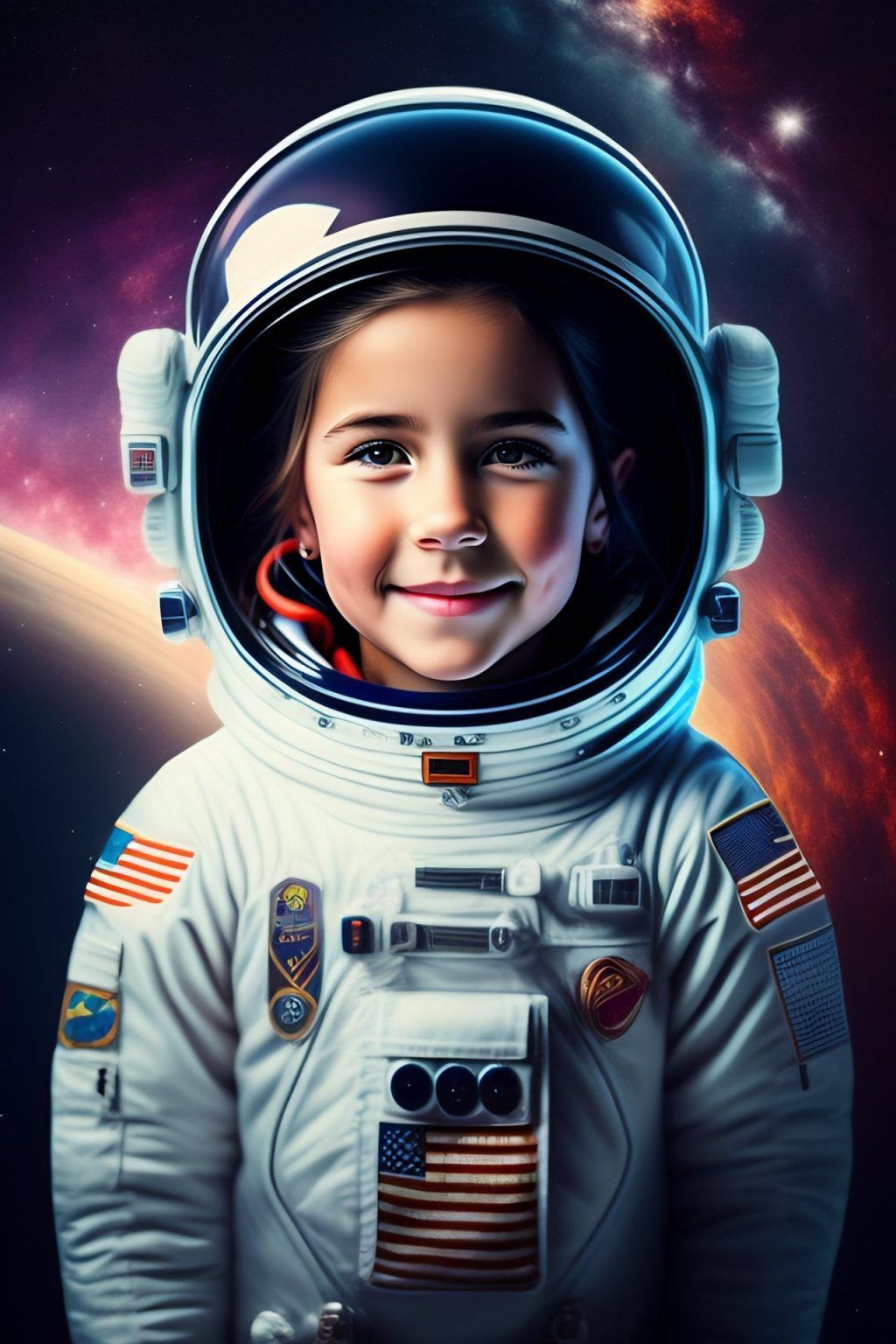 WonderPix: An intrepid girl explorer boldly goes on an adventure among the stars