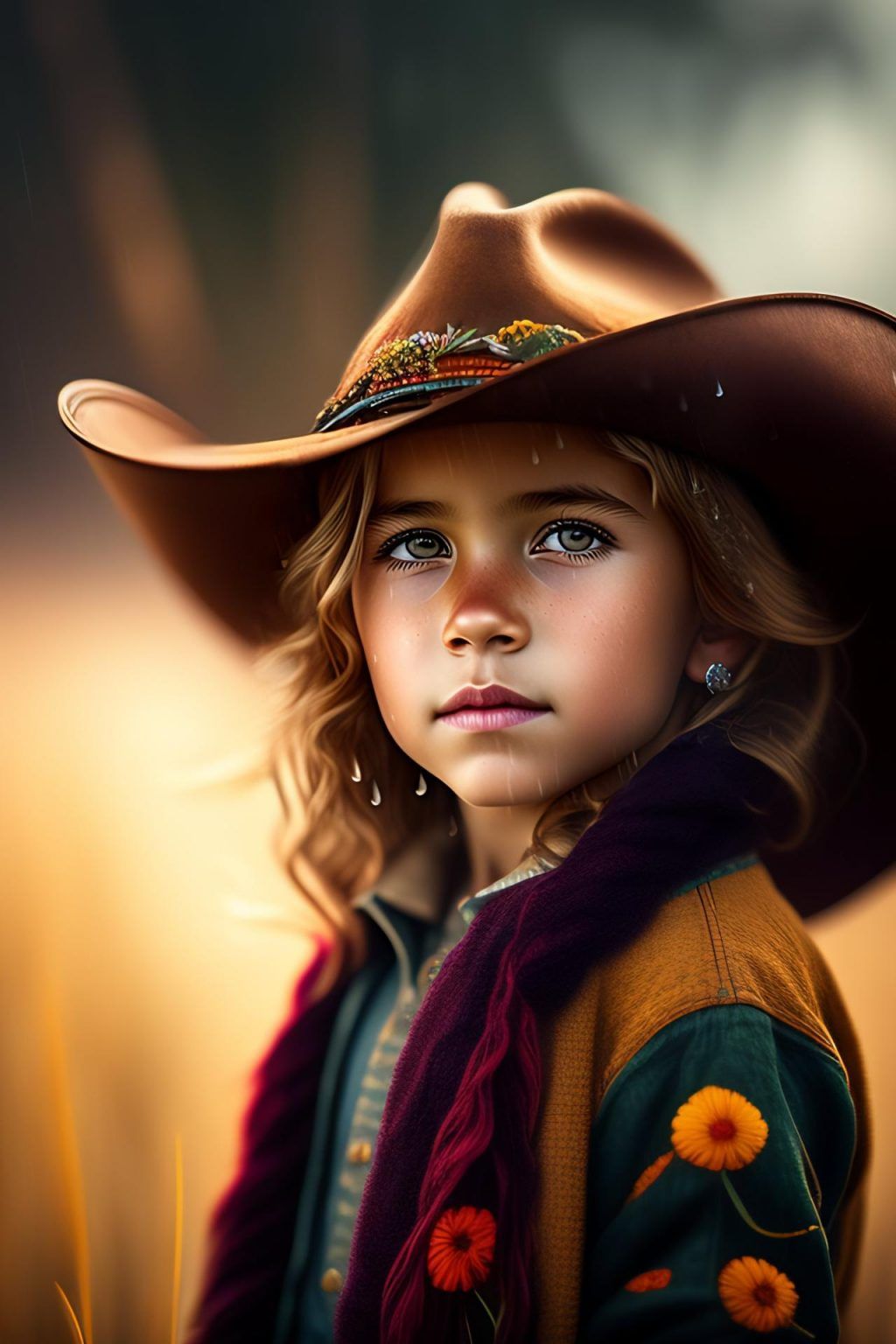 WonderPix: Eine freigeistige Cowgirl genießt das Geschenk der Natur