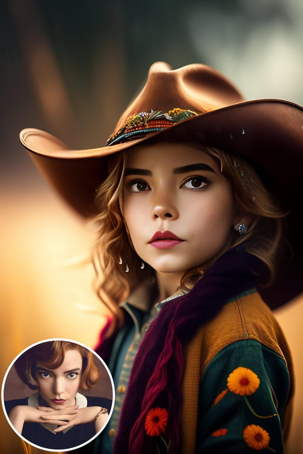 WonderPix: Seorang Cowgirl yang Bebas Menikmati Karunia Alam | Sample: Anya Taylor-Joy