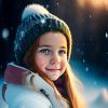 WonderPix: A cheerful child delights in winter's fleeting gifts