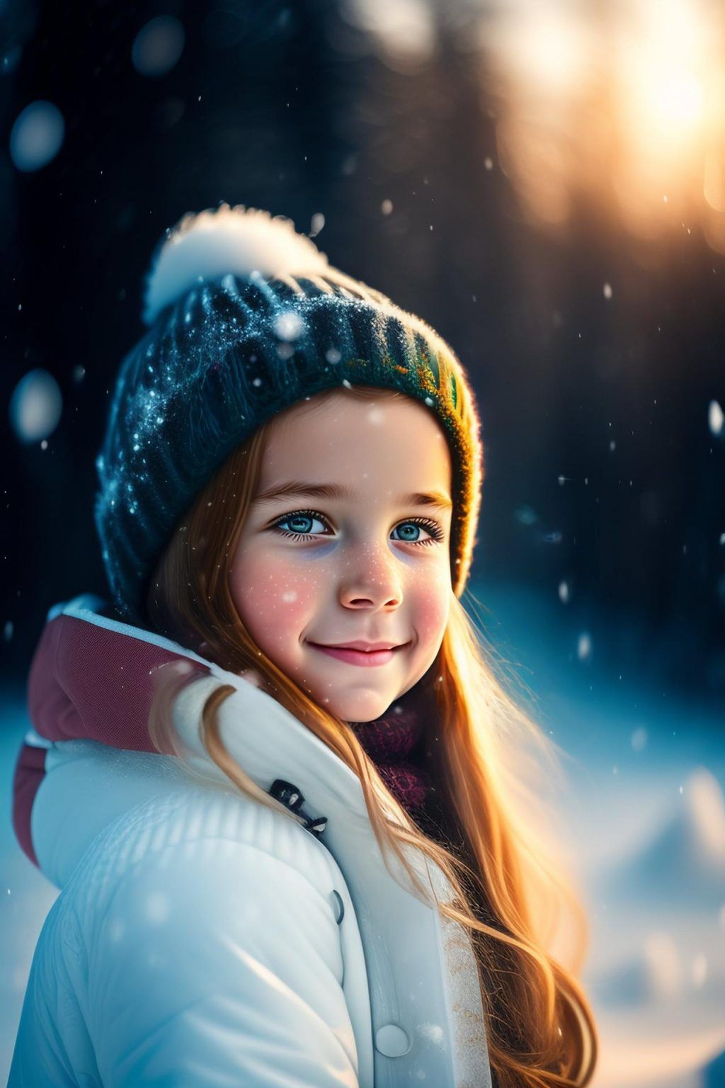 WonderPix: A cheerful child delights in winter's fleeting gifts