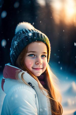 WonderPix: Радостный ребенок радуется скоротечным зимним подаркам