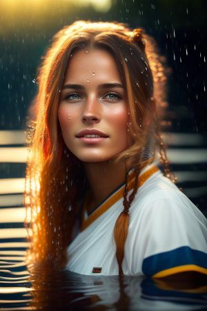 WonderPix: Uma Jovem Encantadora se Deleita com Aventuras Aquáticas