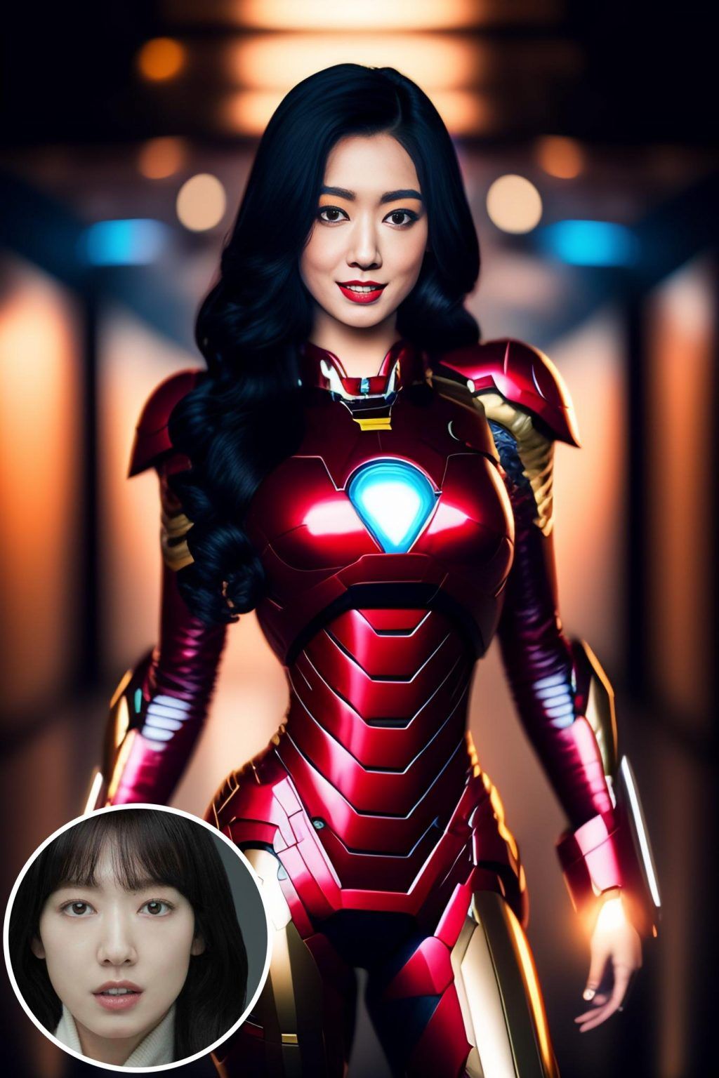 WonderPix: A vivacious superheroine strikes a confident pose amidst the ruins | Sample: Park Shin-Hye