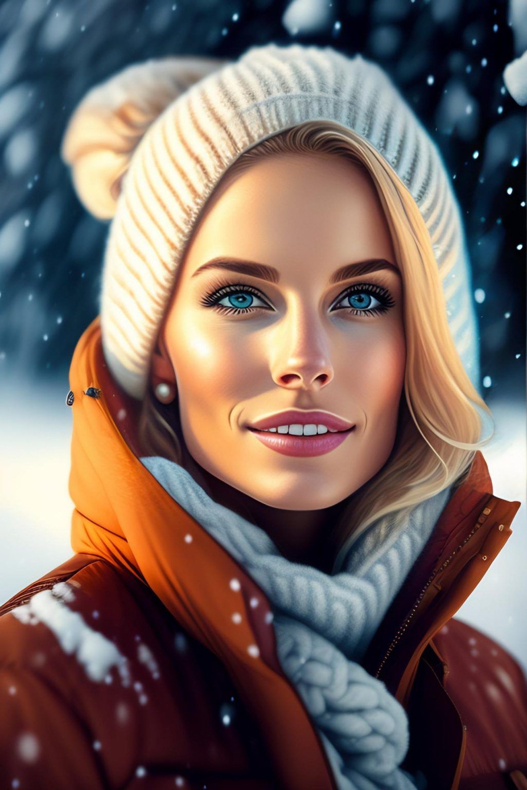 WonderPix: A delightful beauty embraces winter's chill