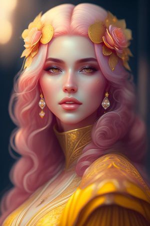 WonderPix: 에테리얼 한 처녀가 고요한 우아함을 발산한다.