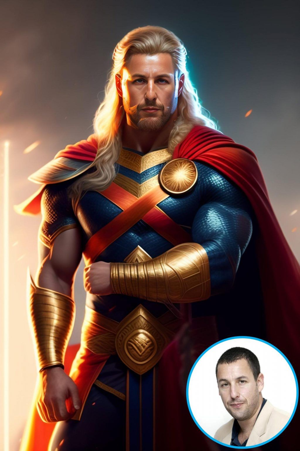 WonderPix: An enchanting god of thunder wields legendary power with grace | Sample: Adam Sandler