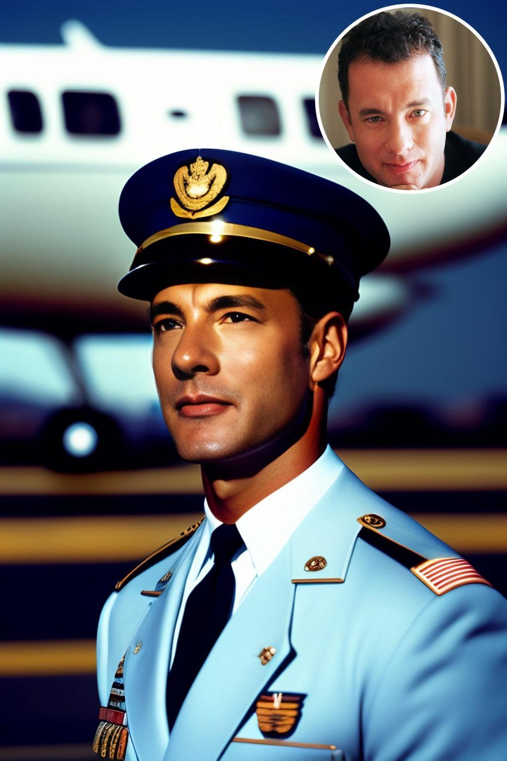 WonderPix: Seorang Pilot Tampan Memeriksa Landas Pacu | Sample: Tom Hanks