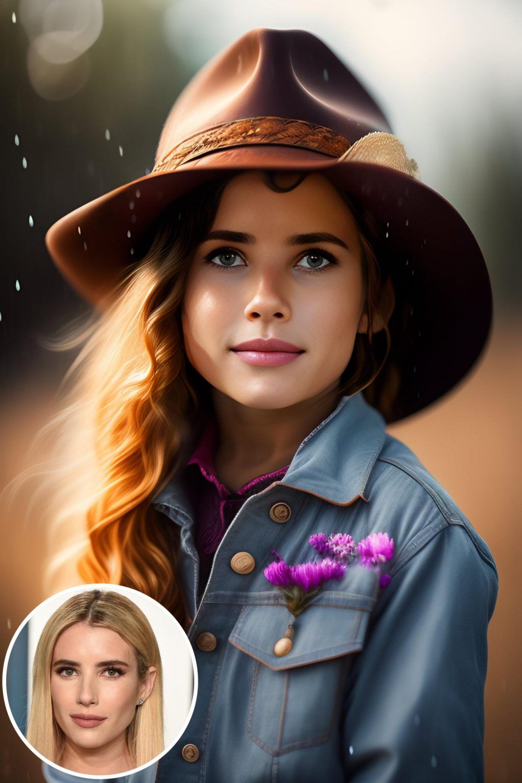 WonderPix: Eine fröhliche Cowgirl findet selbst im Regen Freude | Sample: Emma Roberts