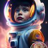 WonderPix: 愛らしい宇宙飛行士の少年が星を見上げている | Sample: Macaulay Culkin