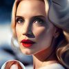 WonderPix: Una donna glamour posa carinamente in mezzo alle intricate meraviglie del ghiaccio | Sample: Jessica Chastain